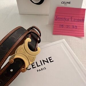 Celine small TRIOMPHE Belt 90